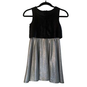 MIA New York Black and Silver Shimmer Dress - size M